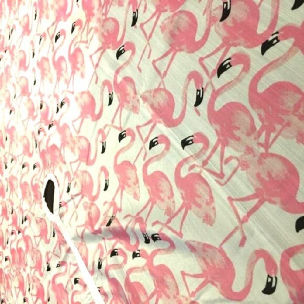 Pink Flamingo  Round Picnic Outdoor Tablecloth - , Umbrella Space